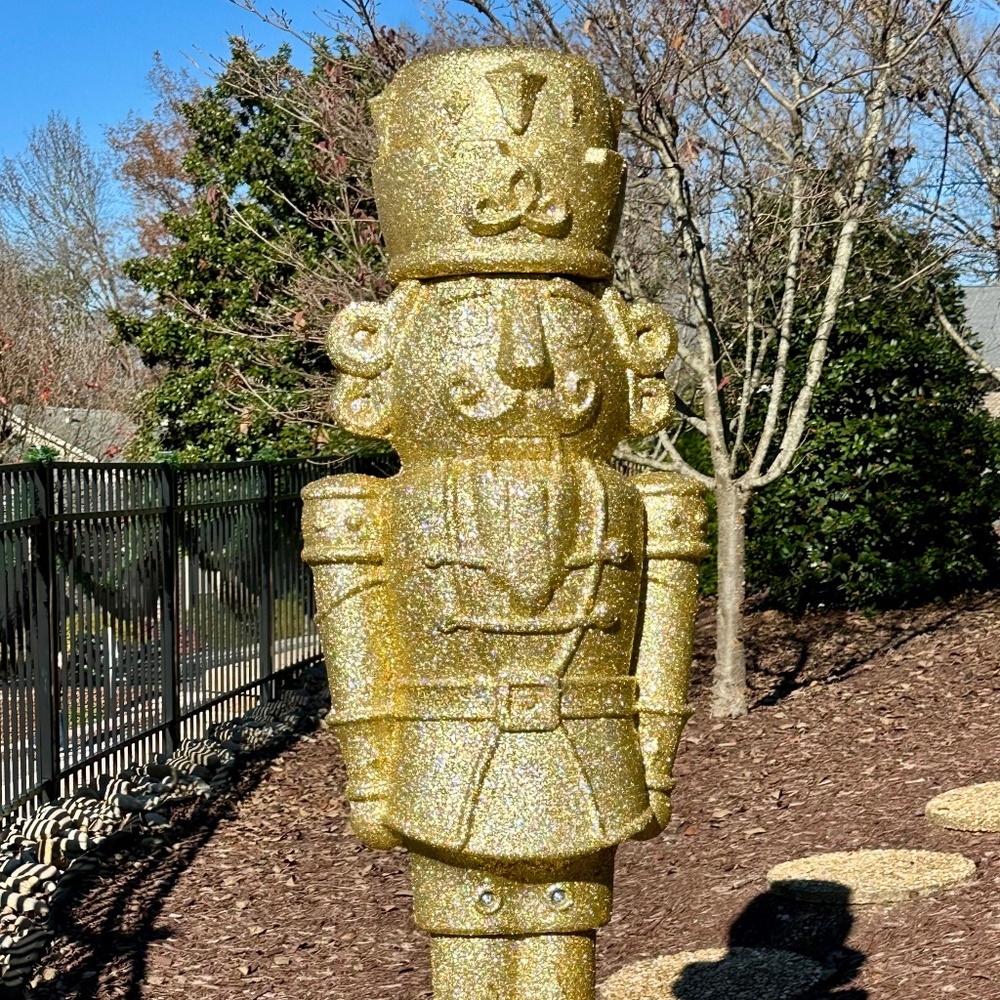✨ 6’ “Sargeant Sparkle” Nutcracker – Custom Gold Glitter Showstopper! ✨